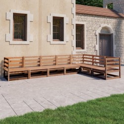 vidaXL 7-tlg. Garten-Lounge-Set Honigbraun Massivholz Kiefer