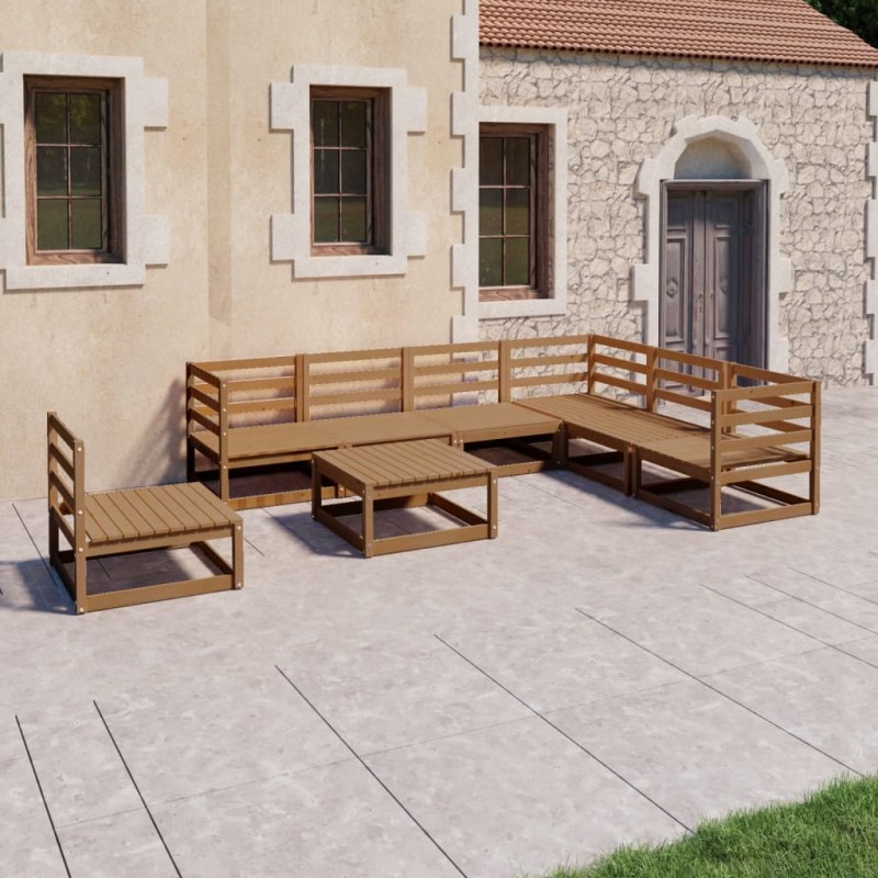 vidaXL 8-tlg. Garten-Lounge-Set Honigbraun Massivholz Kiefer vidaXL 8-tlg. Garten-Lounge-Set Honigbraun Massivholz Kiefer