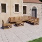 vidaXL 8-tlg. Garten-Lounge-Set Honigbraun Massivholz Kiefer vidaXL 8-tlg. Garten-Lounge-Set Honigbraun Massivholz Kiefer