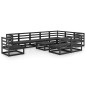 vidaXL 11-tlg. Garten-Lounge-Set Schwarz Massivholz Kiefer vidaXL 11-tlg. Garten-Lounge-Set Schwarz Massivholz Kiefer