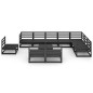 vidaXL 11-tlg. Garten-Lounge-Set Schwarz Massivholz Kiefer vidaXL 11-tlg. Garten-Lounge-Set Schwarz Massivholz Kiefer