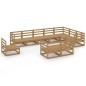 vidaXL 10-tlg. Garten-Lounge-Set Honigbraun Massivholz Kiefer vidaXL 10-tlg. Garten-Lounge-Set Honigbraun Massivholz Kiefer