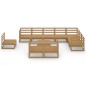 vidaXL 11-tlg. Garten-Lounge-Set Honigbraun Massivholz Kiefer vidaXL 11-tlg. Garten-Lounge-Set Honigbraun Massivholz Kiefer