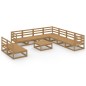 vidaXL 10-tlg. Garten-Lounge-Set Honigbraun Massivholz Kiefer vidaXL 10-tlg. Garten-Lounge-Set Honigbraun Massivholz Kiefer