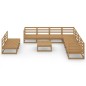 vidaXL 10-tlg. Garten-Lounge-Set Honigbraun Massivholz Kiefer vidaXL 10-tlg. Garten-Lounge-Set Honigbraun Massivholz Kiefer