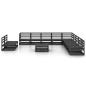 vidaXL 12-tlg. Garten-Lounge-Set Schwarz Massivholz Kiefer vidaXL 12-tlg. Garten-Lounge-Set Schwarz Massivholz Kiefer
