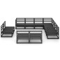 vidaXL 11-tlg. Garten-Lounge-Set Schwarz Massivholz Kiefer vidaXL 11-tlg. Garten-Lounge-Set Schwarz Massivholz Kiefer