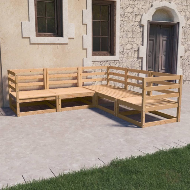 vidaXL 5-tlg. Garten-Lounge-Set Massivholz Kiefer vidaXL 5-tlg. Garten-Lounge-Set Massivholz Kiefer