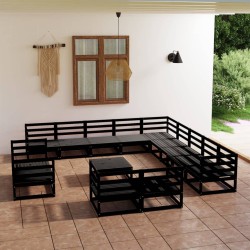 vidaXL 14-tlg. Garten-Lounge-Set Massivholz Kiefer