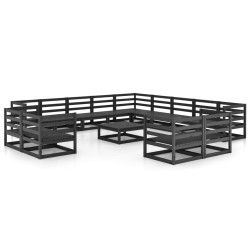 vidaXL 14-tlg. Garten-Lounge-Set Massivholz Kiefer