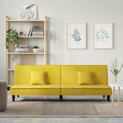 Schlafsofa Gelb Samt