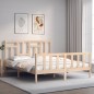 vidaXL Massivholzbett mit Kopfteil vidaXL Massivholzbett mit Kopfteil