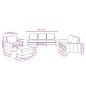 vidaXL 4-tlg. Sofagarnitur mit Kissen Taupe Stoff vidaXL 4-tlg. Sofagarnitur mit Kissen Taupe Stoff