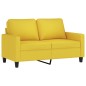 vidaXL 3-tlg. Sofagarnitur mit Kissen Hellgelb Stoff vidaXL 3-tlg. Sofagarnitur mit Kissen Hellgelb Stoff