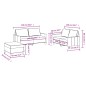 vidaXL 3-tlg. Sofagarnitur mit Kissen Hellgelb Stoff vidaXL 3-tlg. Sofagarnitur mit Kissen Hellgelb Stoff