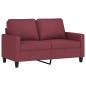 vidaXL 3-tlg. Sofagarnitur mit Kissen Weinrot Stoff vidaXL 3-tlg. Sofagarnitur mit Kissen Weinrot Stoff