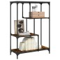 vidaXL Bücherregal Räuchereiche 81x36x115 cm Holzwerkstoff und Stahl vidaXL Bücherregal Räuchereiche 81x36x115 cm Holzwerkstoff und Stahl