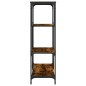 vidaXL Bücherregal Räuchereiche 81x36x115 cm Holzwerkstoff und Stahl vidaXL Bücherregal Räuchereiche 81x36x115 cm Holzwerkstoff und Stahl