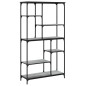 vidaXL Bücherregal Grau Sonoma 99x35,5x176 cm Holzwerkstoff und Stahl vidaXL Bücherregal Grau Sonoma 99x35,5x176 cm Holzwerkstoff und Stahl