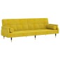 Schlafsofa mit Kissen Gelb Samt Schlafsofa mit Kissen Gelb Samt