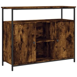 vidaXL Sideboard Räuchereiche 100x35x80 cm Holzwerkstoff