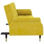 Schlafsofa mit Kissen Gelb Samt Schlafsofa mit Kissen Gelb Samt