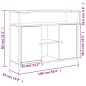 vidaXL Sideboard Räuchereiche 100x35x80 cm Holzwerkstoff vidaXL Sideboard Räuchereiche 100x35x80 cm Holzwerkstoff