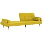 Schlafsofa mit Kissen Gelb Samt Schlafsofa mit Kissen Gelb Samt