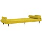Schlafsofa mit Kissen Gelb Samt Schlafsofa mit Kissen Gelb Samt