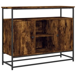 vidaXL Sideboard Räuchereiche 100x35x80 cm Holzwerkstoff