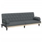vidaXL Schlafsofa mit Armlehnen Dunkelgrau Stoff vidaXL Schlafsofa mit Armlehnen Dunkelgrau Stoff