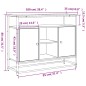 vidaXL Sideboard Räuchereiche 100x35x80 cm Holzwerkstoff vidaXL Sideboard Räuchereiche 100x35x80 cm Holzwerkstoff