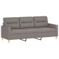 vidaXL 3-tlg. Sofagarnitur mit Kissen Taupe Stoff vidaXL 3-tlg. Sofagarnitur mit Kissen Taupe Stoff