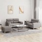 vidaXL 3-tlg. Sofagarnitur mit Kissen Taupe Stoff vidaXL 3-tlg. Sofagarnitur mit Kissen Taupe Stoff