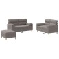 vidaXL 3-tlg. Sofagarnitur mit Kissen Taupe Stoff vidaXL 3-tlg. Sofagarnitur mit Kissen Taupe Stoff