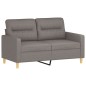 vidaXL 3-tlg. Sofagarnitur mit Kissen Taupe Stoff vidaXL 3-tlg. Sofagarnitur mit Kissen Taupe Stoff