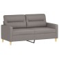 vidaXL 3-tlg. Sofagarnitur mit Kissen Taupe Stoff vidaXL 3-tlg. Sofagarnitur mit Kissen Taupe Stoff
