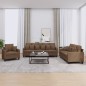 vidaXL 3-tlg. Sofagarnitur mit Kissen Braun Stoff vidaXL 3-tlg. Sofagarnitur mit Kissen Braun Stoff