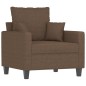 vidaXL 3-tlg. Sofagarnitur mit Kissen Braun Stoff vidaXL 3-tlg. Sofagarnitur mit Kissen Braun Stoff