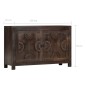 vidaXL Sideboard mit Schnitzereien 110x35x70 cm Massivholz Mango vidaXL Sideboard mit Schnitzereien 110x35x70 cm Massivholz Mango