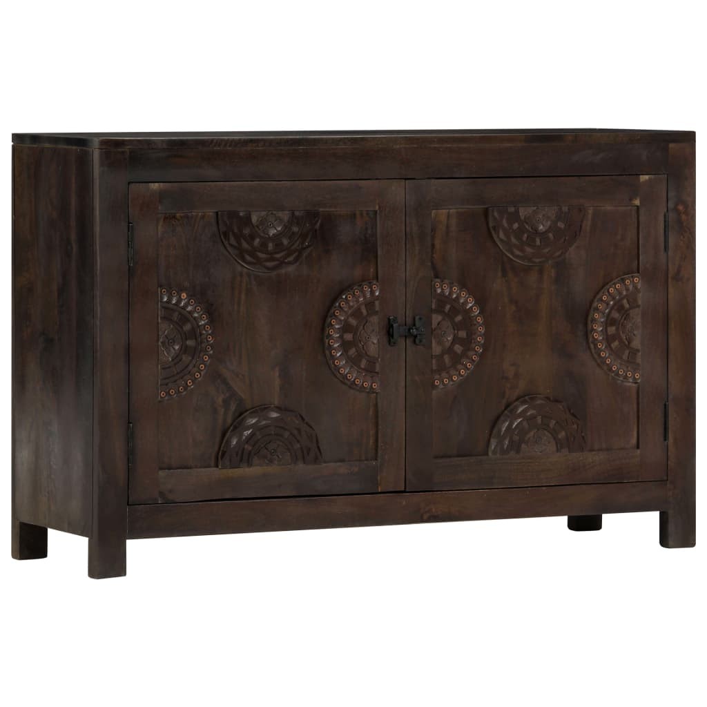 VidaXL Buffet avec Sculptures officiel 110x35x70 cm Bois Massif Manguier