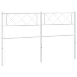 vidaXL Kopfteil Metall Weiß 120 cm