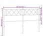 vidaXL Kopfteil Metall Weiß 120 cm