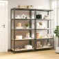 vidaXL Regale mit 5 Böden 2 Stk. Anthrazit Stahl & Holzwerkstoff vidaXL Regale mit 5 Böden 2 Stk. Anthrazit Stahl & Holzwerkstoff