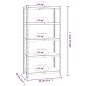 vidaXL Regale mit 5 Böden 2 Stk. Anthrazit Stahl & Holzwerkstoff vidaXL Regale mit 5 Böden 2 Stk. Anthrazit Stahl & Holzwerkstoff