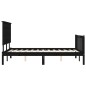 vidaXL Massivholzbett mit Kopfteil Schwarz 140x190 cm vidaXL Massivholzbett mit Kopfteil Schwarz 140x190 cm