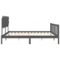 vidaXL Massivholzbett mit Kopfteil Grau 200x200 cm vidaXL Massivholzbett mit Kopfteil Grau 200x200 cm