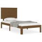 vidaXL Massivholzbett mit Kopfteil Honigbraun 100x200 cm vidaXL Massivholzbett mit Kopfteil Honigbraun 100x200 cm