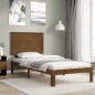 vidaXL Massivholzbett mit Kopfteil Honigbraun 100x200 cm vidaXL Massivholzbett mit Kopfteil Honigbraun 100x200 cm