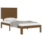 vidaXL Massivholzbett mit Kopfteil Honigbraun 100x200 cm vidaXL Massivholzbett mit Kopfteil Honigbraun 100x200 cm